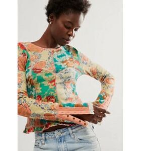 Free People From The Heart Long Sleeve Cuff Size M NWT